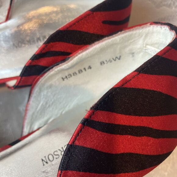 Ross Hommerson Monet Open Toe Zebra Print Dressy Flats Size 8.5 - Picture 3 of 10